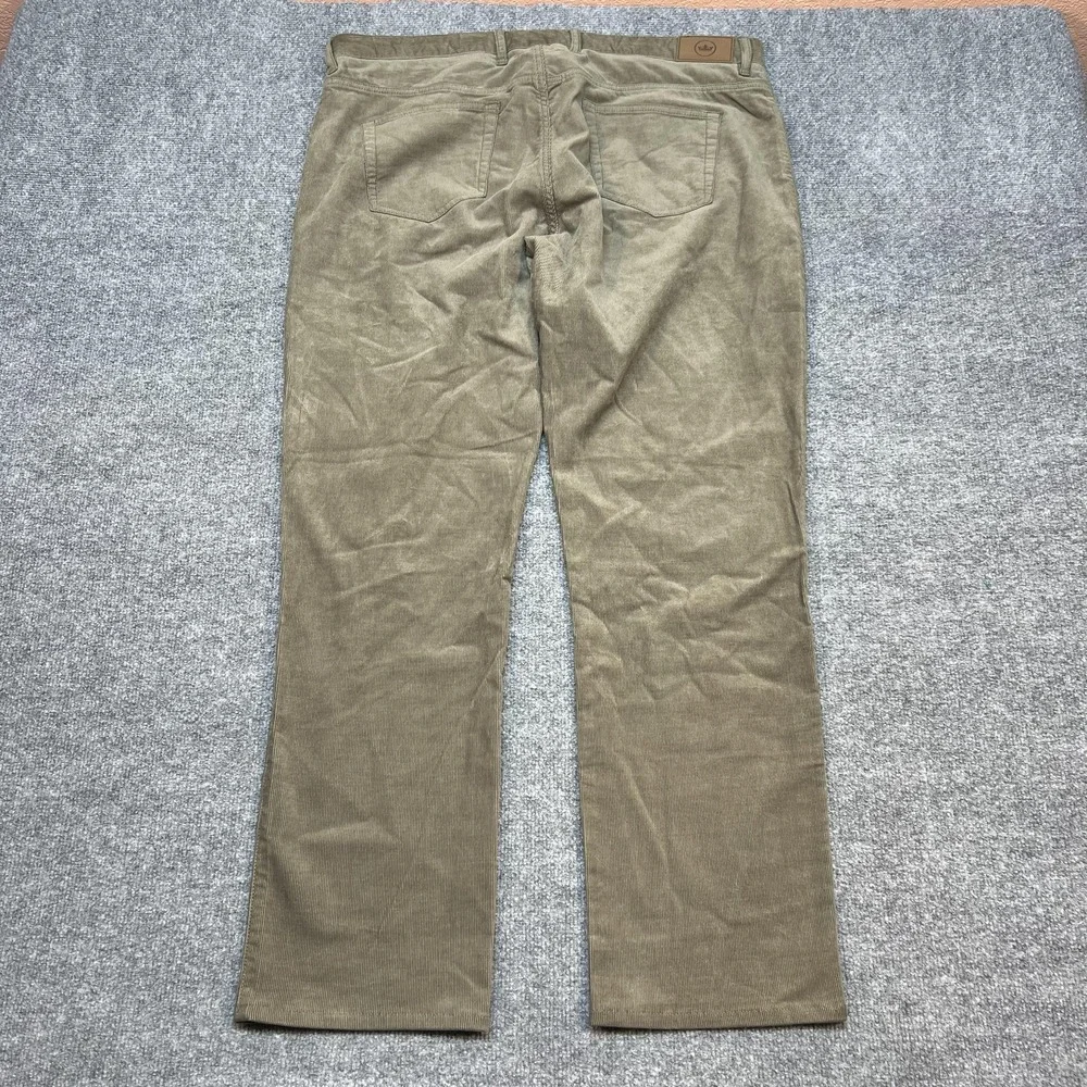 Peter Millar Pants Mens 38x30 Beige Corduroy Khakis 5 Pocket Stretch Casual